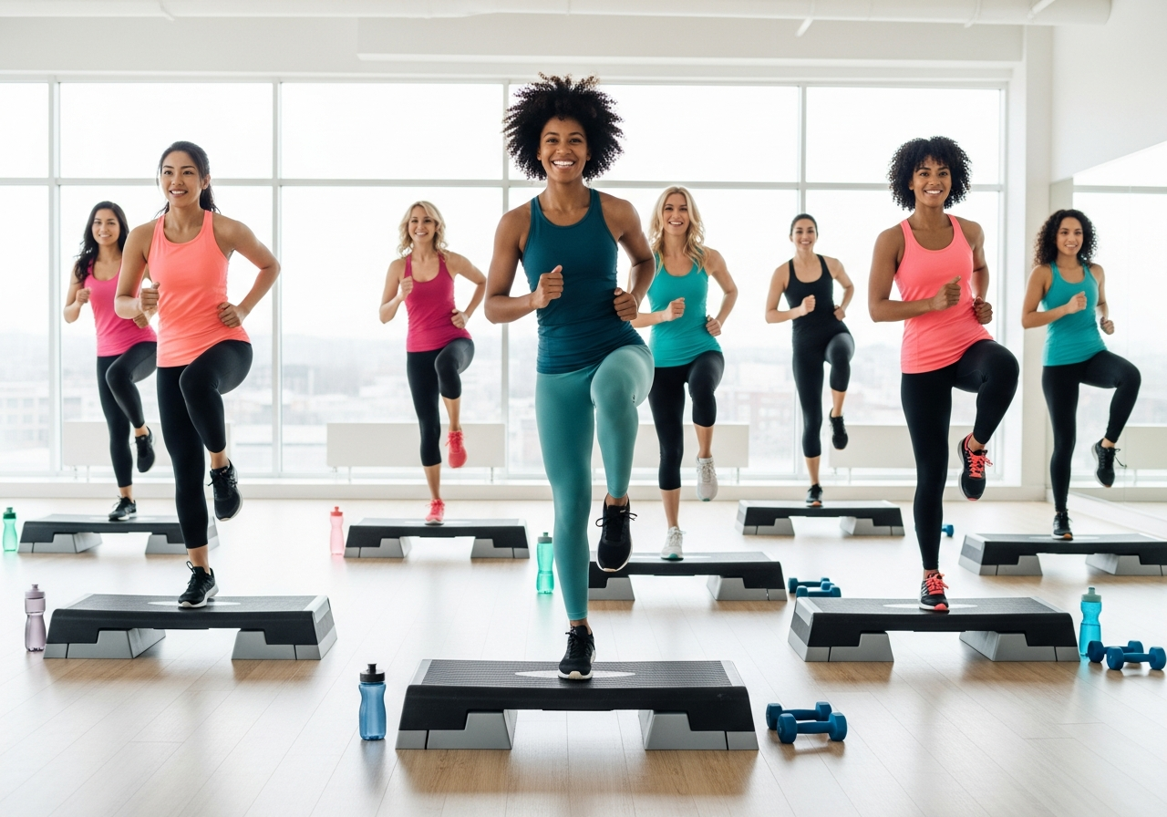 Групповые занятия кардио-аэробикой